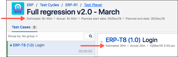 Time summary Time summary
