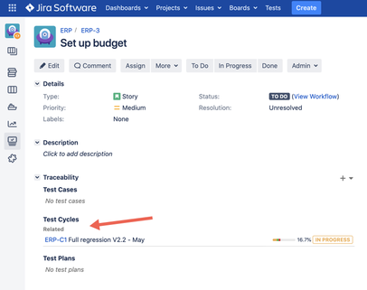 The traceability section The traceability section