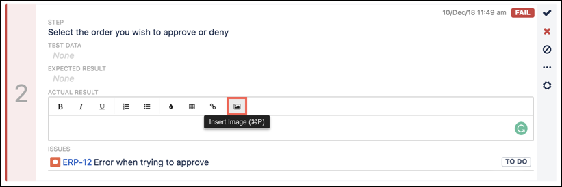 The 'Insert Image' button The 'Insert Image' button