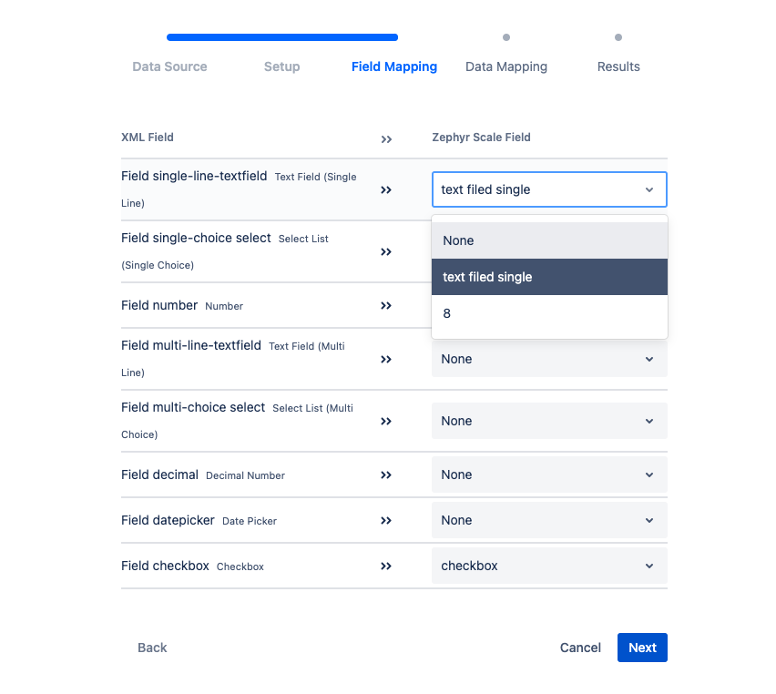 Field mapping stage Field mapping stage