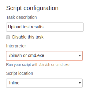 Windows: Script Configuration Windows: Script Configuration